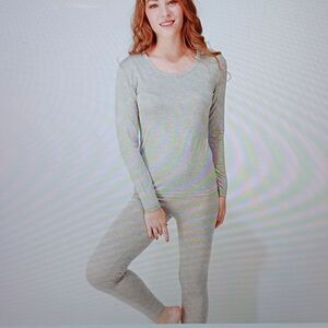 West Loop Set Lounge Long Sleeve Top & Joggers Gray S/M New With Tags‎